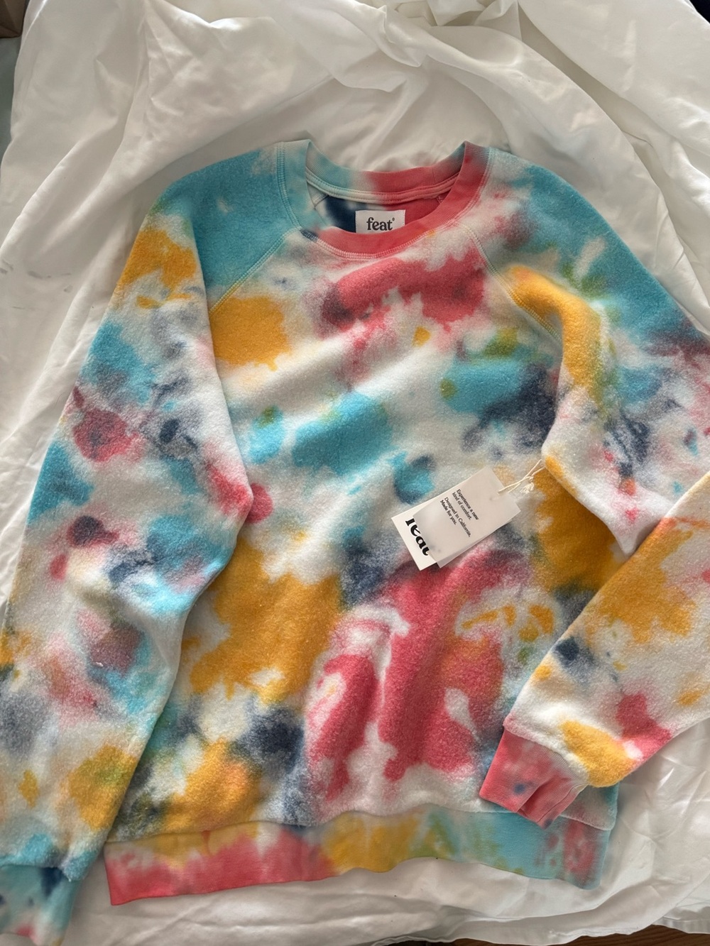 ™ Women's Multicolor Tie-Dye Crewneck Sweater feat NWT